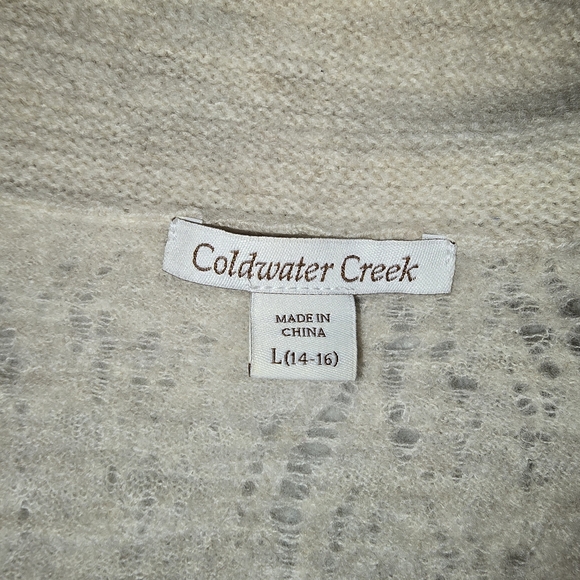Coldwater Creek Cream Knit Cardigan - Picture 6 of 9